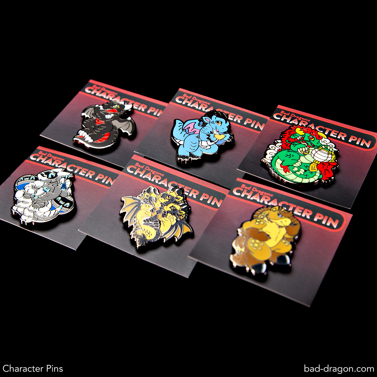 Character Enamel Pins Bad Dragon Character Enamel Pins Bad Dragon
